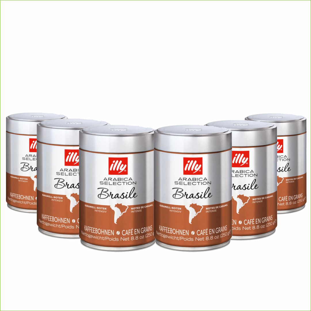 Illy Brasil 250 gram koffiebonen 6 stuks
