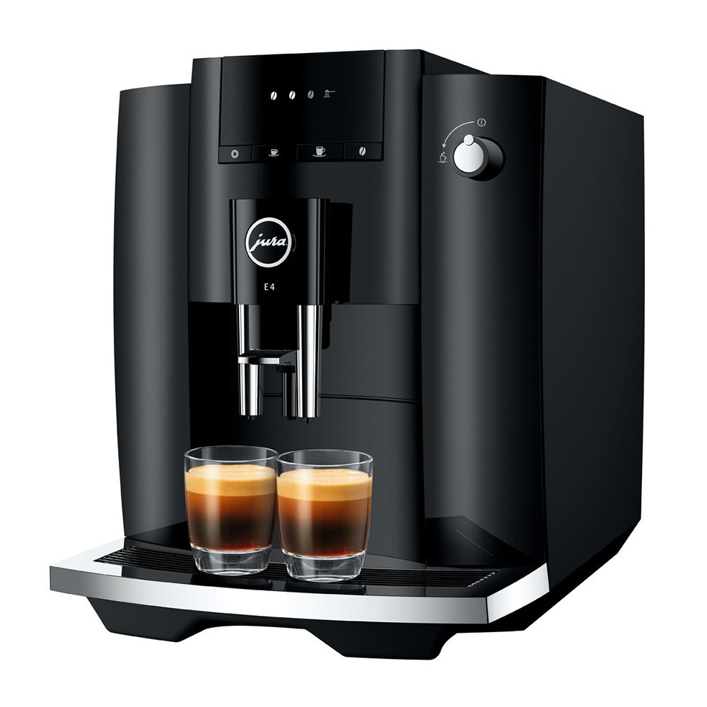 JURA E4 Piano Black € 739,- en gratis proefpakket nu scherp geprijsd