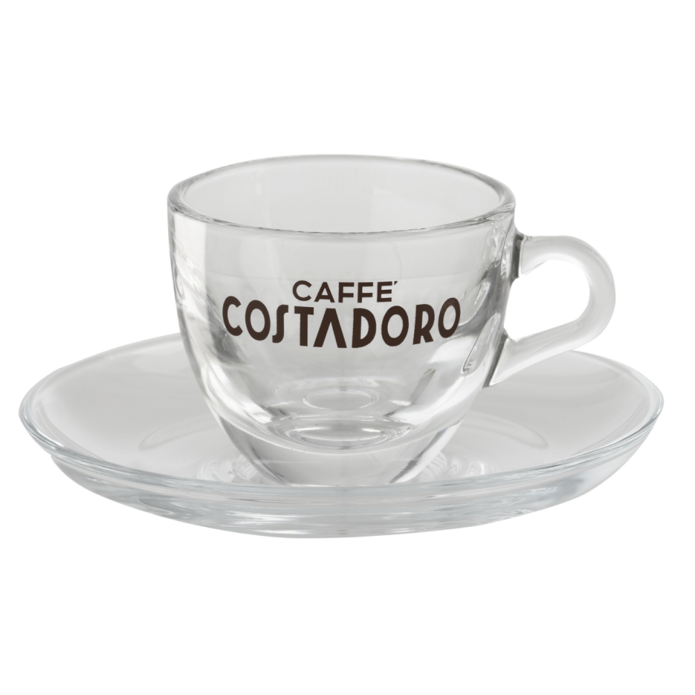 Costadoro espresso kop en schotel glas