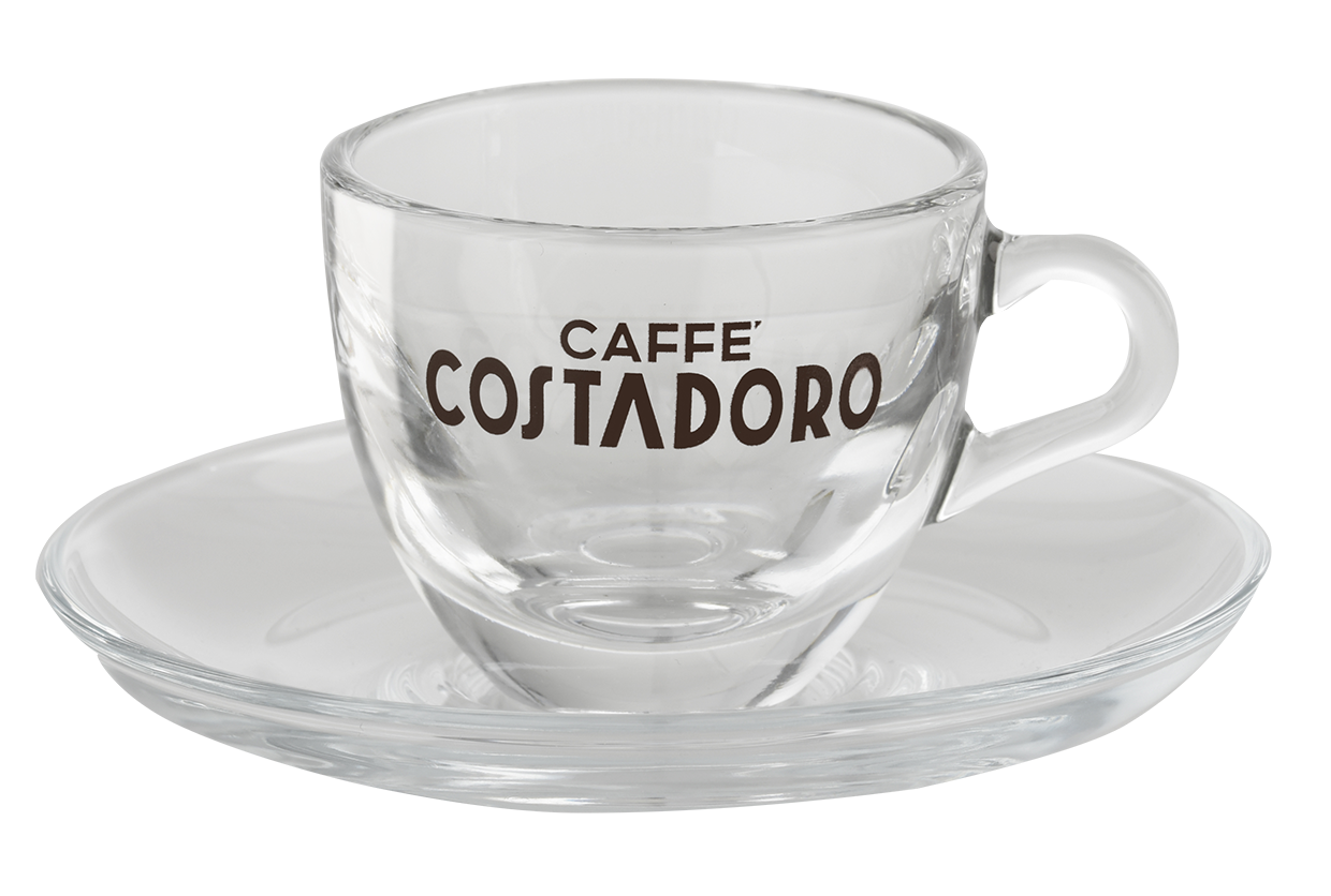 Costadoro espresso kop en schotel glas