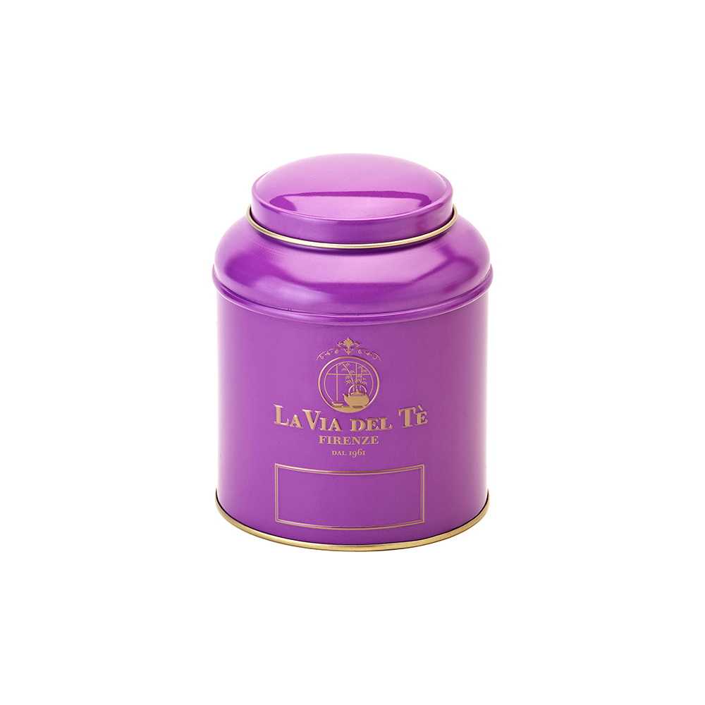 Theeblik la via del te 125 gram paars