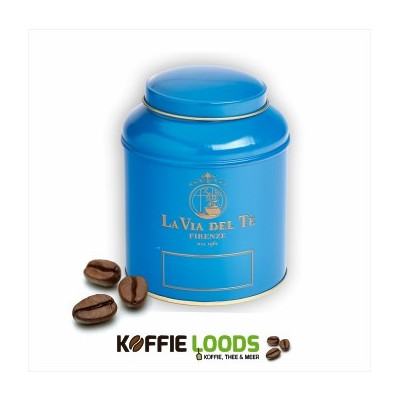Theeblik la via del te 125 grams blauw