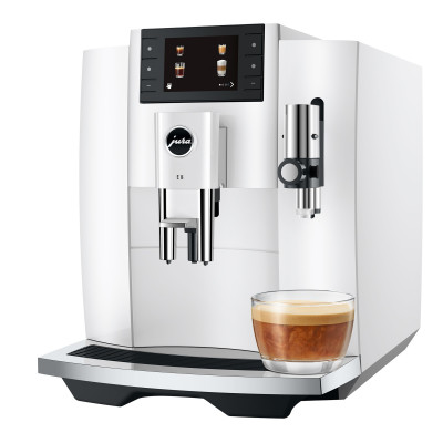 JURA E8 Piano White (EC) + €90 Gratis proefpakket