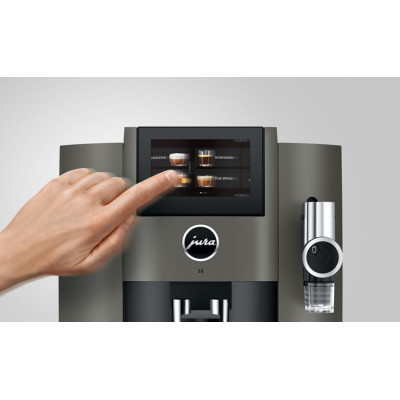 JURA S8 Dark Inox (EB) + € 90 Gratis Proefpakket