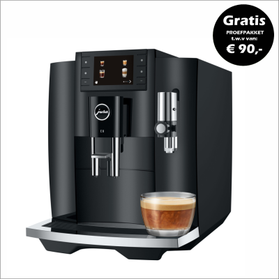 JURA E8 Piano Black + €90Gratis Proefpakket