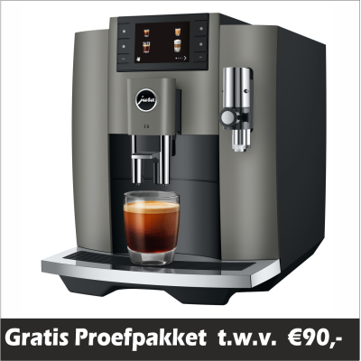 JURA E8 Dark Inox (EC) + €90 Gratis proefpakket