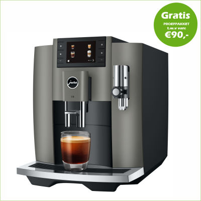 JURA E8 Dark Inox (EC) + €90 Gratis proefpakket