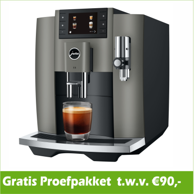 JURA E8 Dark Inox (EC) + €90 Gratis proefpakket