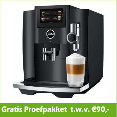 JURA S8 Piano Black (EB) + €90 Gratis Proefpakket