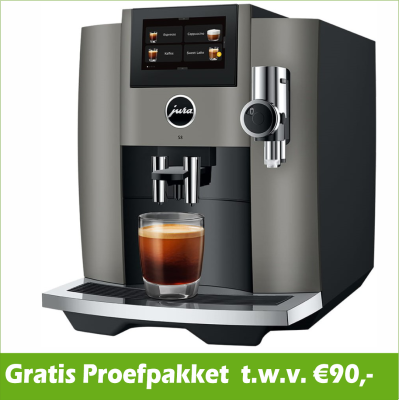 JURA S8 Dark Inox (EB) + € 90 Gratis Proefpakket