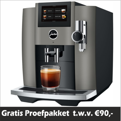 JURA S8 Dark Inox (EB) + € 90 Gratis Proefpakket