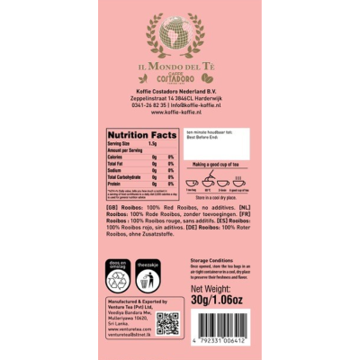 Rooibos Thee - il Monde del Te Theezakjes