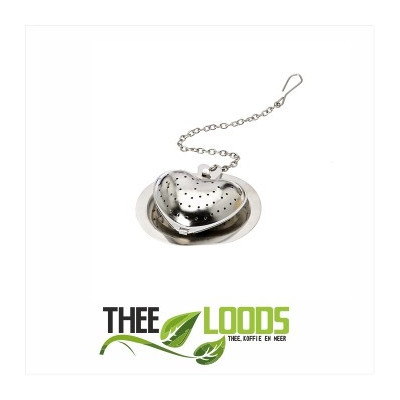 Theezeefje hart zilver