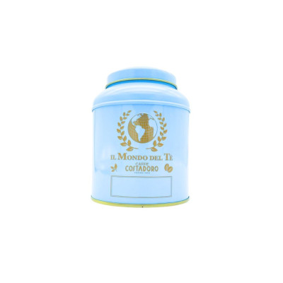 Theeblik il Mondo del Te 125 grams pastelkleur lichtblauw