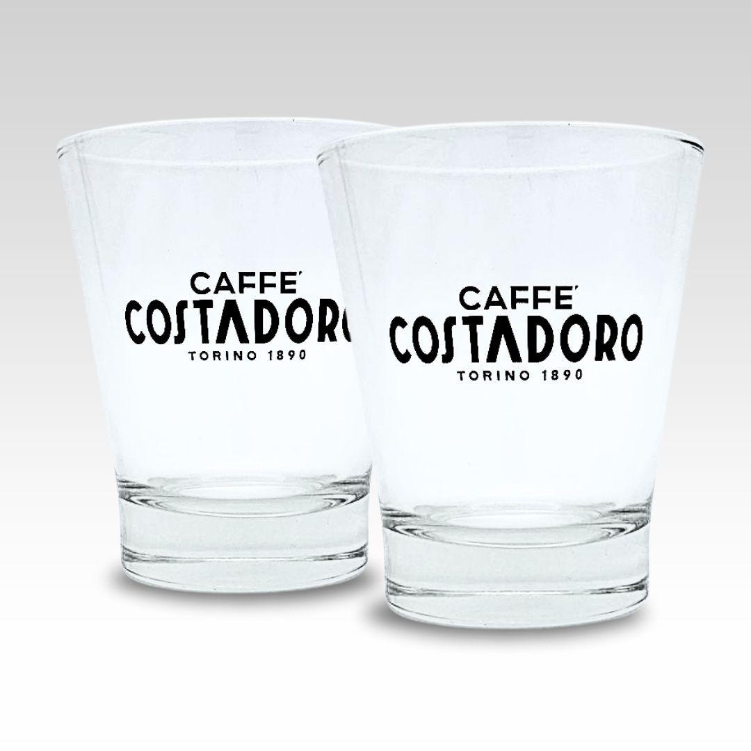 Set van 2 Flat White - koffie Glazen