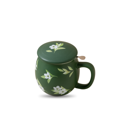 Il mondo del te - Theemok groen met bloemenprint