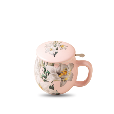 Il Mondo del Te - Theemok lichtroze met bloemenprint
