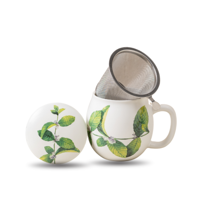 Il Mondo del Te - Theemok wit met bloemenprint