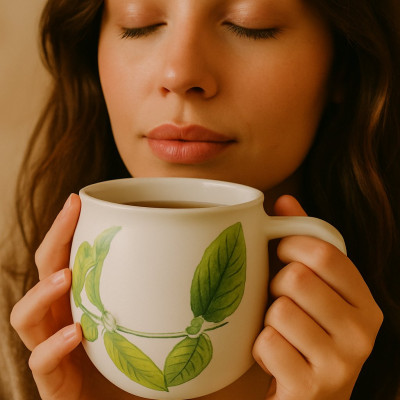 Il Mondo del Te - Theemok wit met bloemenprint