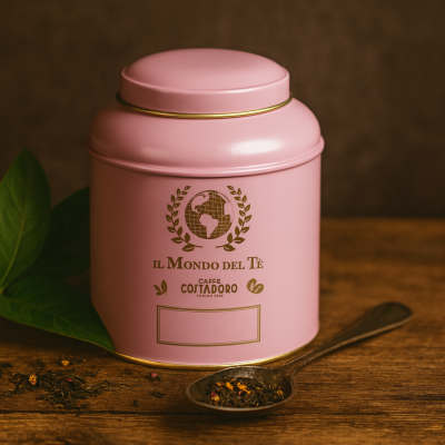 Pre order - Theeblik il Mondo del Te 125 grams pastelkleur lichtroze - 