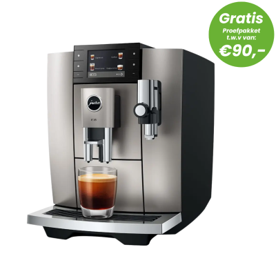 Jura E8 Midnight Silver + gratis proefpakket