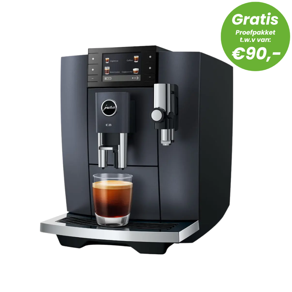 JURA E8 Cosmic Black + Gratis Proefpakket