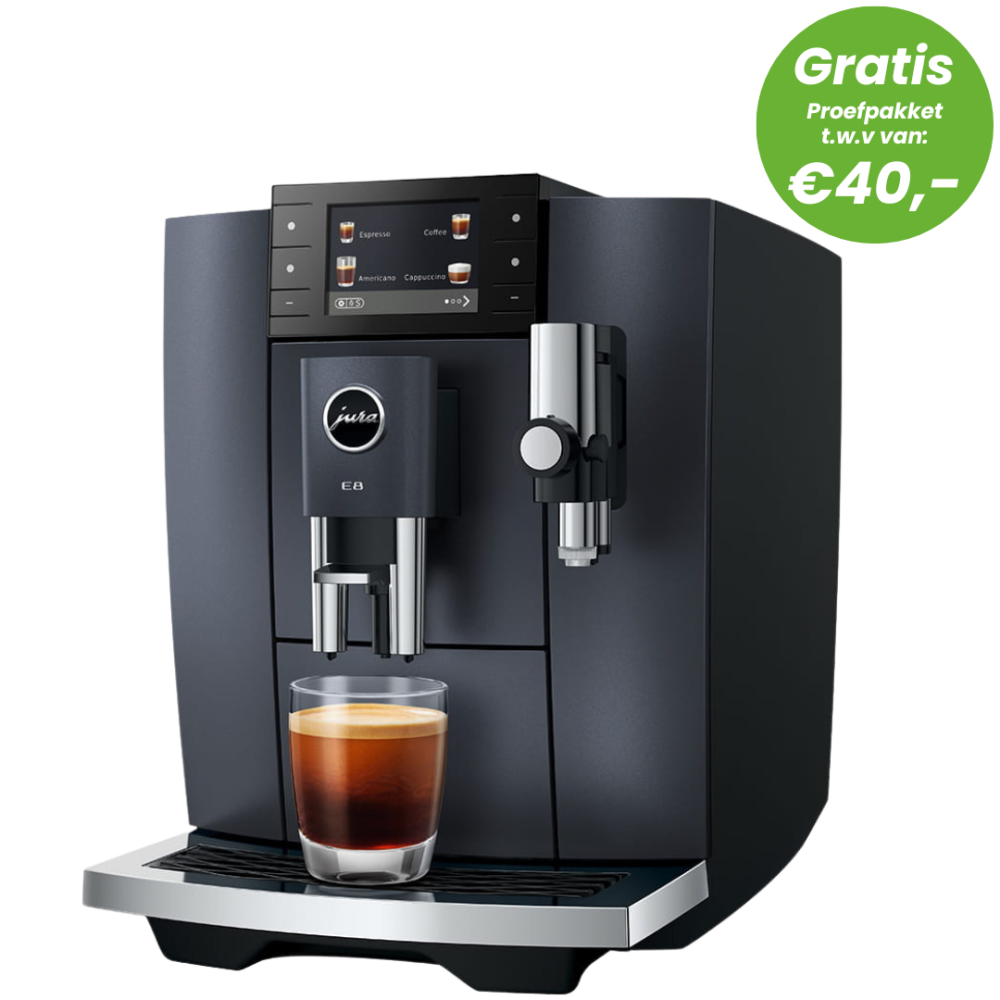 JURA E8 Cosmic Black (ED) + Gratis Proefpakket EUR 90,-