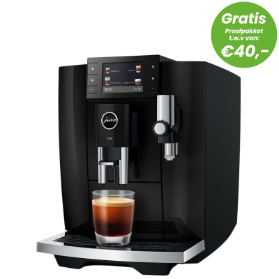 JURA E8 Piano Black (ED) - Nu € 1.149,- + Proefpakket